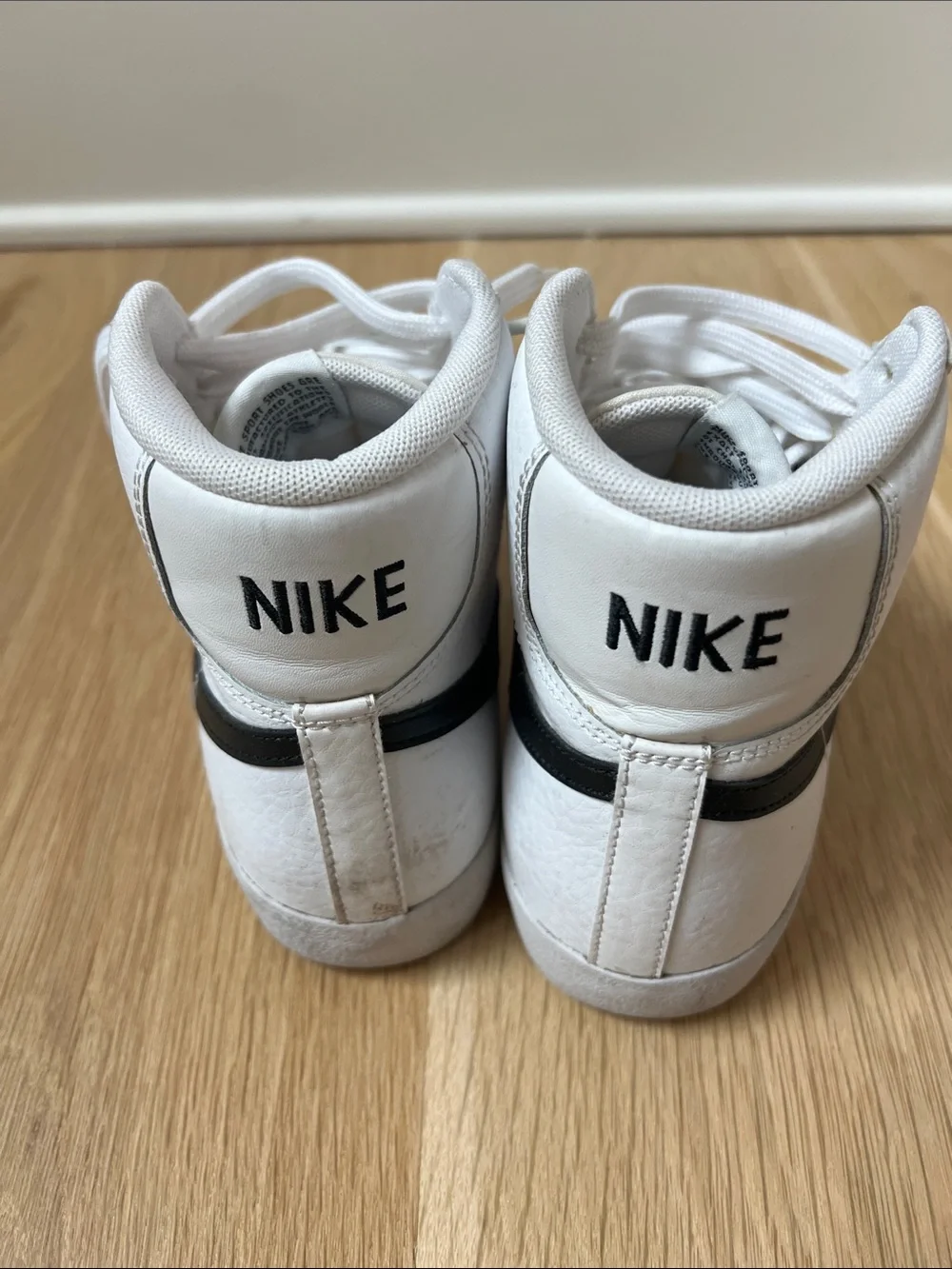 Nike Kids White and Black High-Top Sneakers